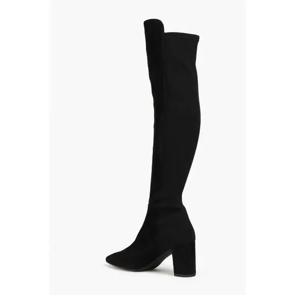 Stuart Weitzman Black Over-the-Knee Suede Boots - Picture 3 of 10